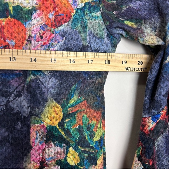 Papillon Women’s Tunic Pullover L Colourful Stretch Swing Tunic Belle Sleeves‎ - Picture 6 of 7